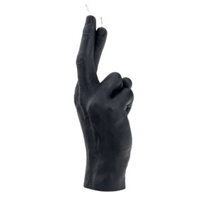 Handmade Black Crossed Fingers Candle