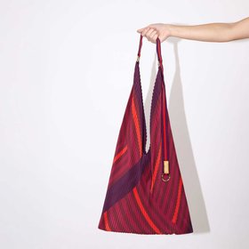 STEFANIA - Y-Tasche - plissiertes Satin - 30x60 cm | Multitudes