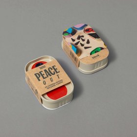 PEACE OUT - Tinned Goods - 24 Sandelholz-Räucherkegel | Block Design