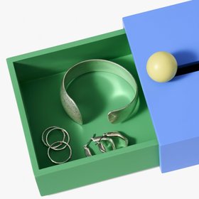 CACHE BOX - Große, blaue Schmuckschatulle | Kanyon Yeh | Areaware