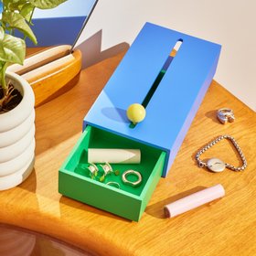 CACHE BOX - Große, blaue Schmuckschatulle | Kanyon Yeh | Areaware