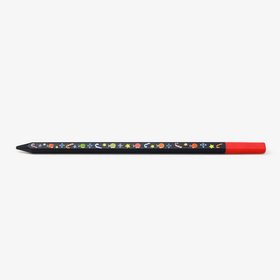 CHRISTMAS TREE PENCIL - Schwarzer Bleistift aus recyceltem Graphit mit Weihnachts-Icon-Druck | perpetua
