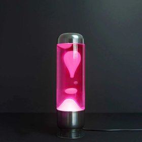 Lavalampe Capsule – Pink-Weiß · Aluminium · 35 cm | Balvi