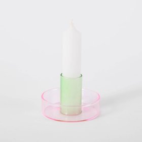DUO TONE | zweifarbige Glas-KERZENSTÄNDER | Block Design