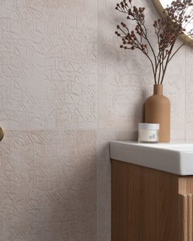 Tile Mountain Universe Decor Beige Stone Effect Matt Ceramic Wall Tile