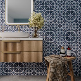 Agadir Blue Pattern Matt Ceramic Floor Tile
