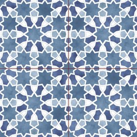 Agadir Blue Pattern Matt Ceramic Floor Tile