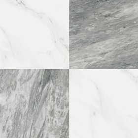 Tile Mountain Marble Chess Effect Grey & White Matt Porcelain Tile
