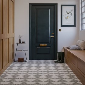 Tile Mountain Marble Chess Effect Grey & White Matt Porcelain Tile