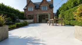 Halley White Slate Effect Matt Porcelain Outdoor Slab Tile