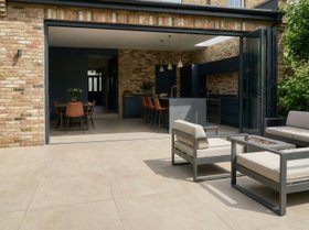 Infinity Beige Stone Effect Matt Porcelain Outdoor Slab Tile