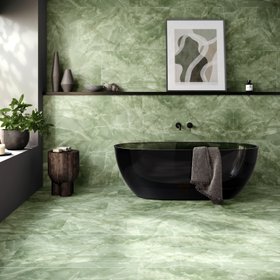 Omen Green Onyx Marble Effect Tiles From Tile Mountain