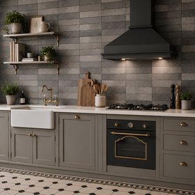 Boston Roxbury Dark Grey Stone Effect Matt Porcelain Tile