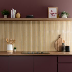 Lumina Rattan Yellow Gloss Ceramic Wall Tile