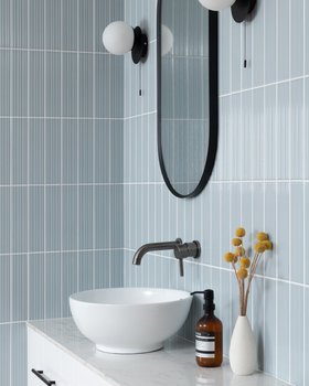 Lumina Marram Blue Gloss Decor Ceramic Wall Tiles