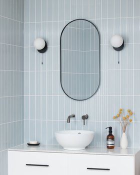 Lumina Marram Blue Gloss Decor Ceramic Wall Tiles