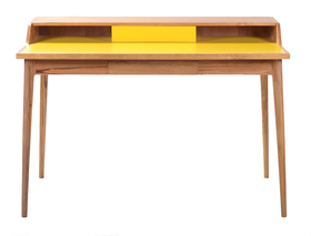 Bravo Writing Desk in Illuminating Yellow