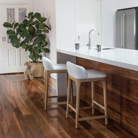 Press Loft Image Of New York Kitchen Stool In White Leather And