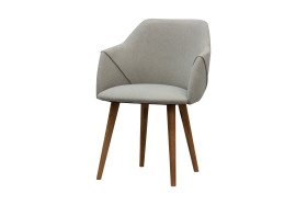 Brent  Dining Chair (Pale Grey and Oak)