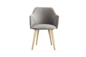 Brent  Dining Chair (Pale Grey and Oak)
