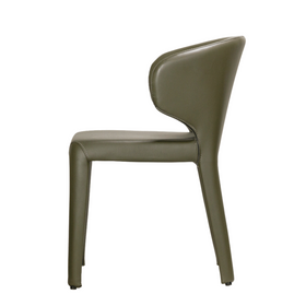 Bailey Chair Dark Olive vegan leather