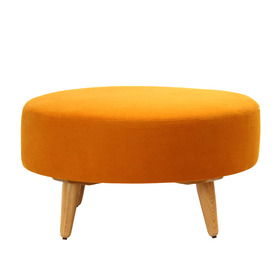 Nordic Round Ottoman - Mustard