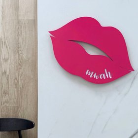 mwah hot pink wall art