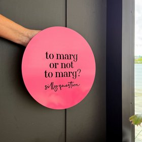 to marg or not to marg wall art | hot pink