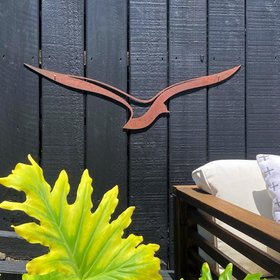 bird in flight wall art | corten