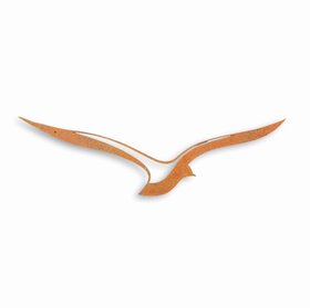 bird in flight wall art | corten