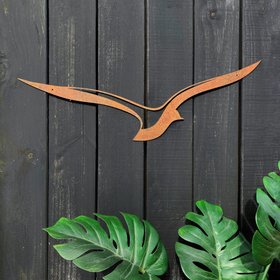 bird in flight wall art | corten