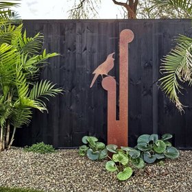tui on korus garden art  | corten | XL - 1.55m tall