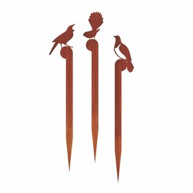 kereru, fantail + tui garden art | set of 3 | corten | large