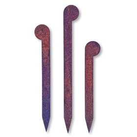koru garden stakes | corten | set of 3