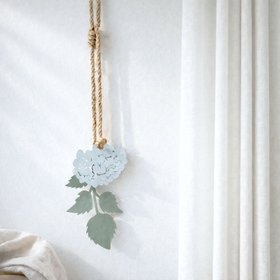 hydrangea wall hanging | pale blue