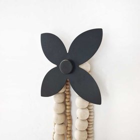 outdoor wall hook frangipani | black | set of 5