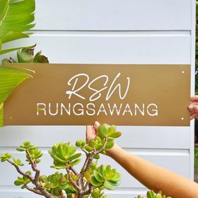 address sign horizontal | large | 60cm x 20cm | choose your steel type