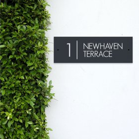 address sign horizontal | large | 60cm x 20cm | choose your steel type