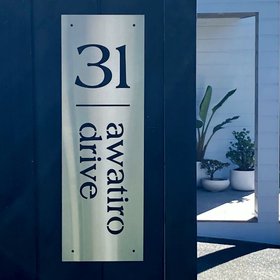 address sign vertical | large | 60cm x 20cm | choose your steel type