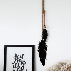 feathers wall hanging | black | regular