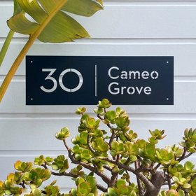 address sign horizontal | large | 60cm x 20cm | choose your steel type