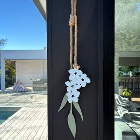 chatham island forget-me-not wall hanging | pale blue