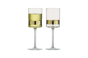 Anton Studio Designs SoHo £26.45 Set Of 2 Wine Glasses (Gold) www.notjustjugs.com