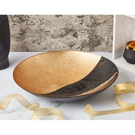 ANTON STUDIO DESIGNS £34.25 Black & Gold Fusion Glass Bowl 2 Www.notjustjugs.com
