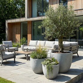 Runder Pflanzkübel Beton CLASSIC