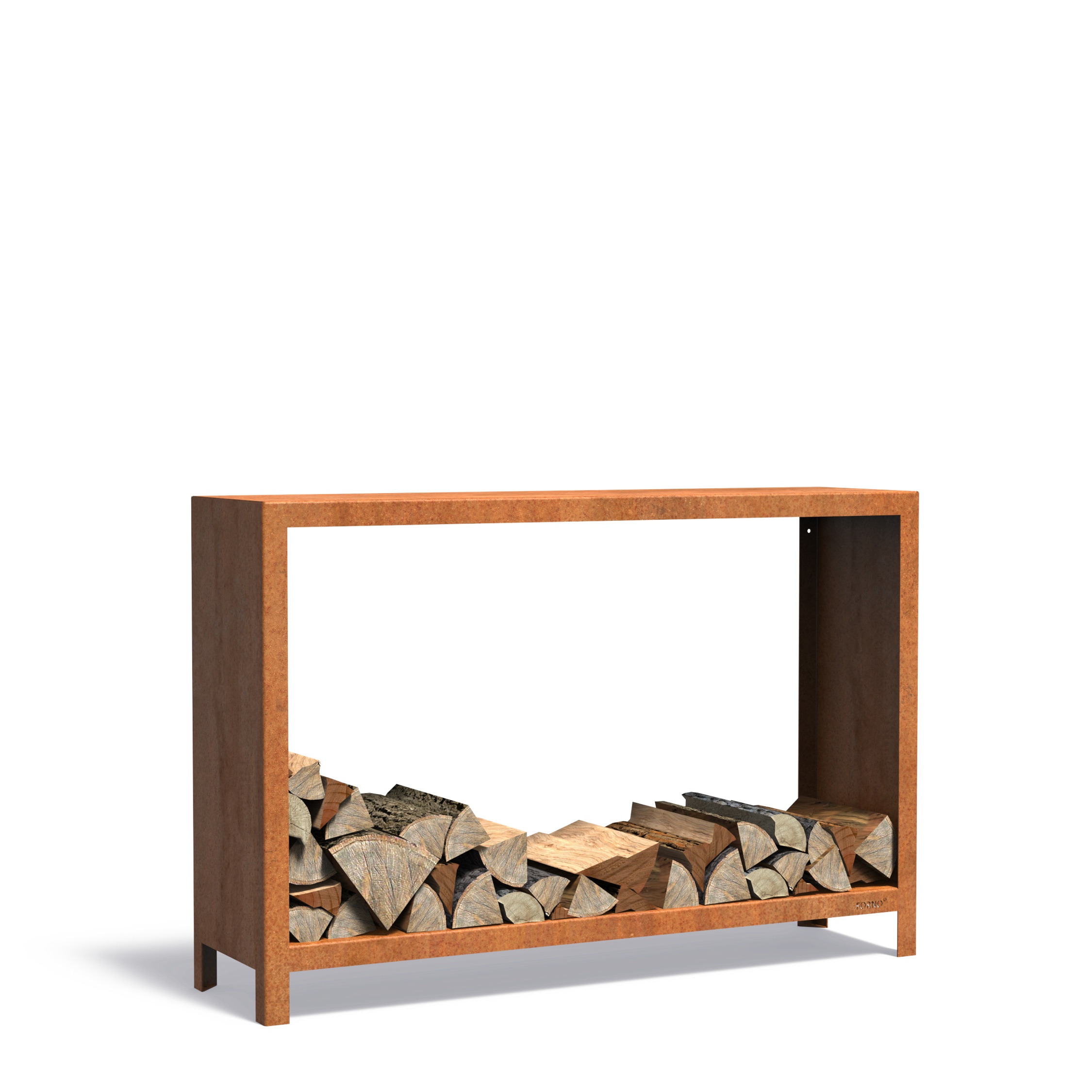 Kaminholzlager Cortenstahl 120 x 40 x 180 cm