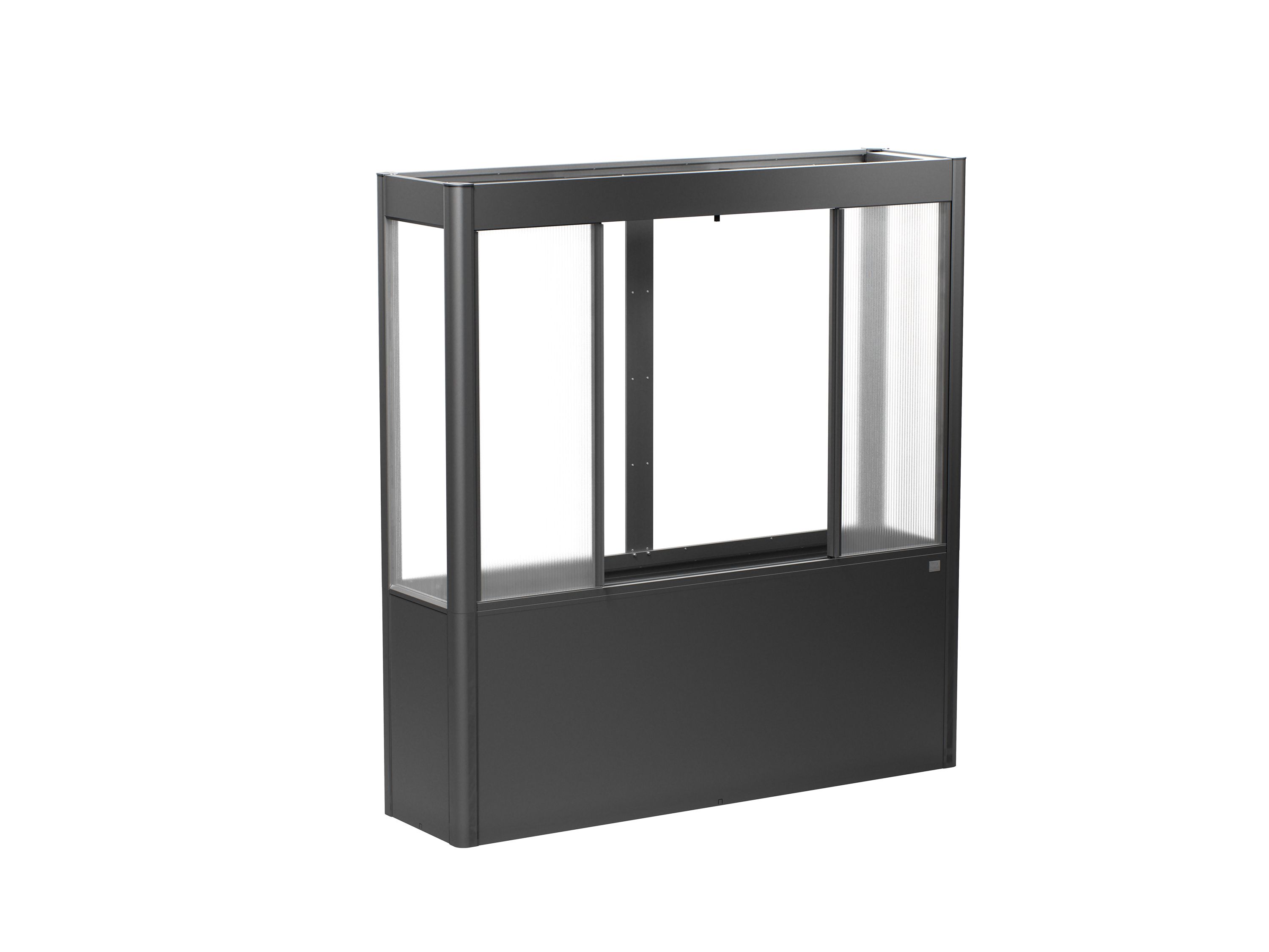 Hochbeet mit Gewächshausaufsatz - biohort FLORENTINA -  2x0,5 m anthrazit