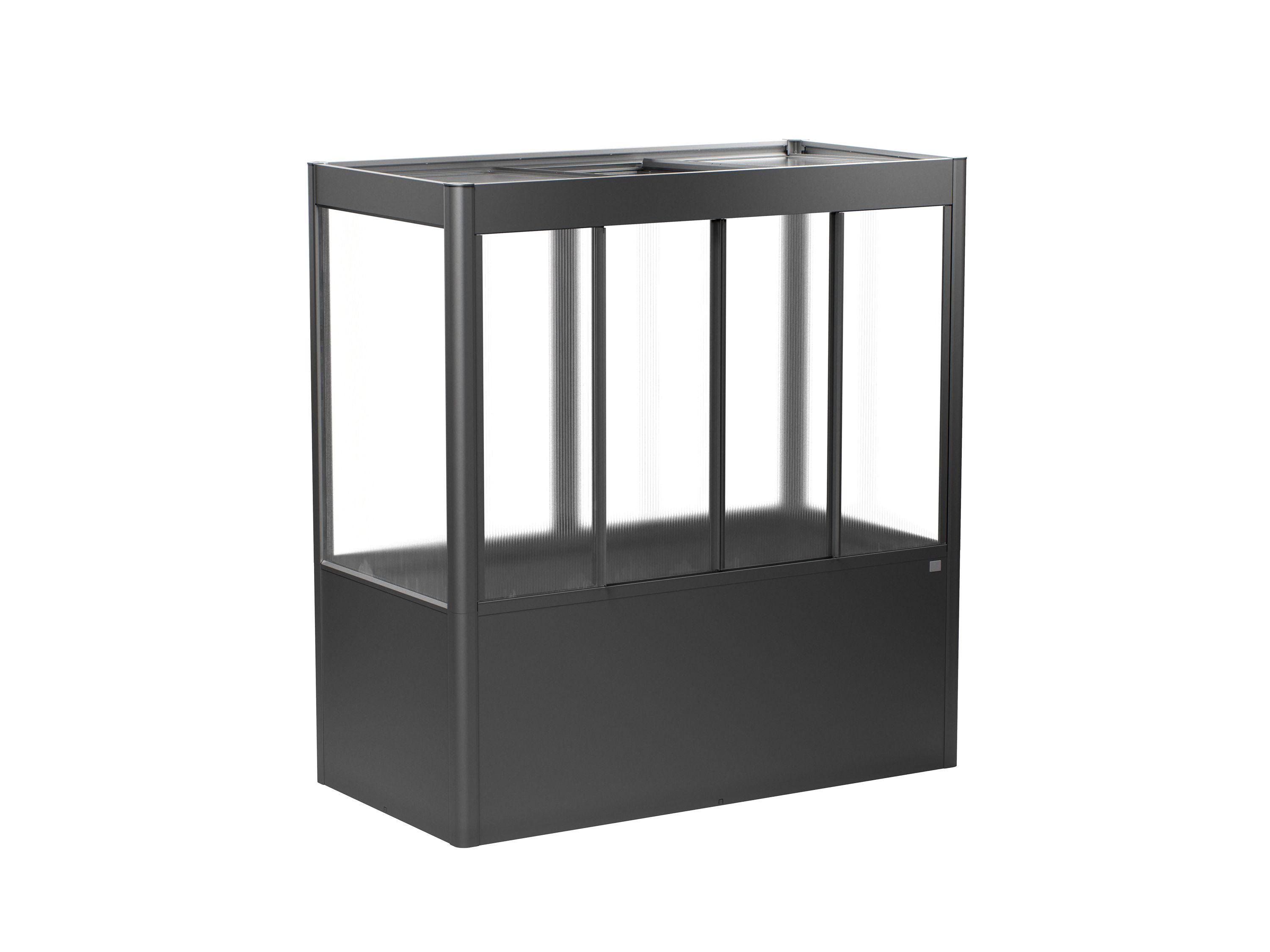 Hochbeet mit Gewächshausaufsatz - biohort FLORENTINA -  2x1 m anthrazit