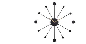 Press Loft Image Of Sputnik Large Wall Clock Black For Press Pr