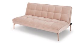 Hallie Click Clack Sofa Bed, Pastel Pink Velvet